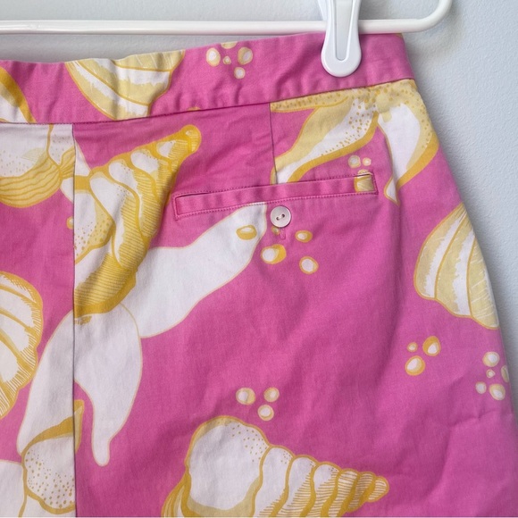 Coastal High Waisted Shell Print Pink Shorts Size 10 - Picture 7 of 10